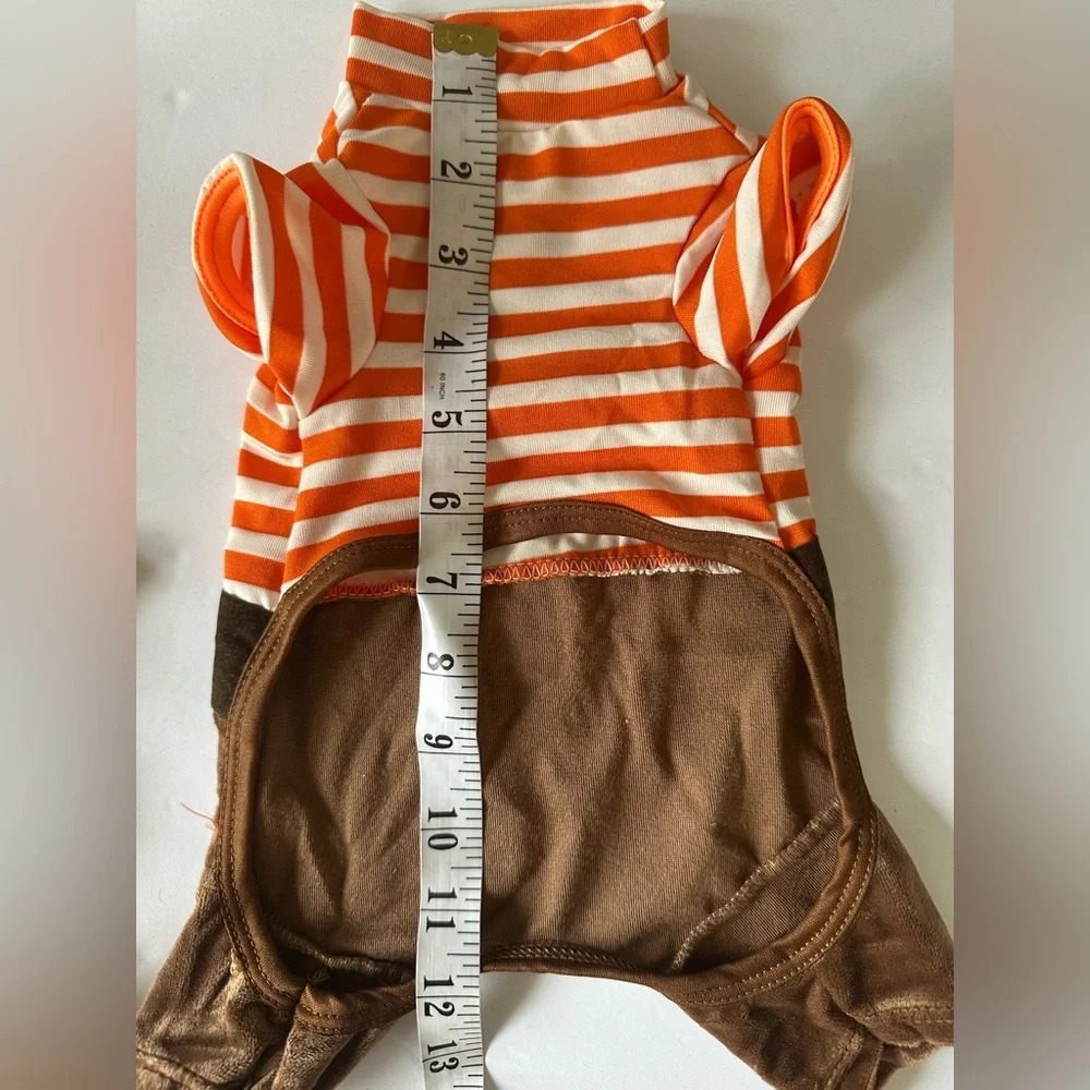 Orange and Brown Striped Pet Costume‎
